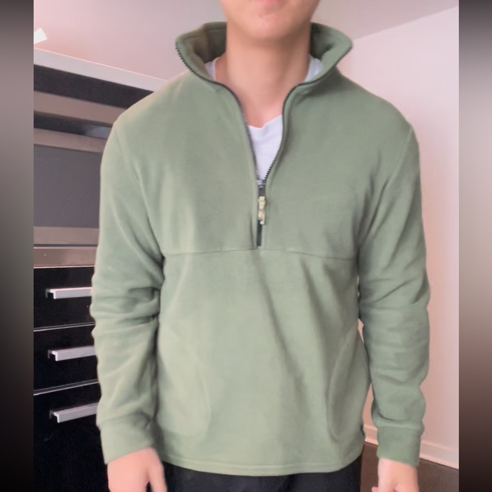 Green Muttonhead 3/4 Zip Fleece